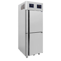 Tiefkühlschrank 350+350 Liter aus Edelstahl GN 2/1,...