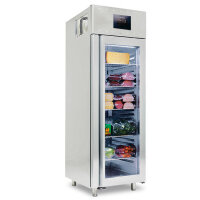 Kühlschrank 700 Liter aus Edelstahl GN 2/1 mit...