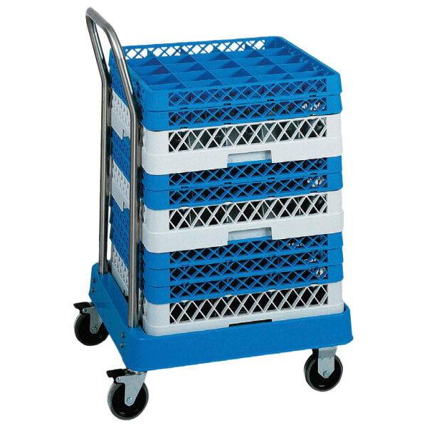 Transportwagen mit Griff für Spülmaschinenkörbe, 500x500 mm