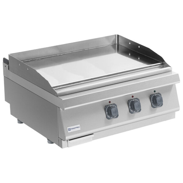 Electric griddle plate, tabletop model, smooth chromed plate