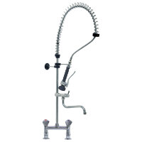 pre-rinse unit on bridge tap with swivelling spout,...