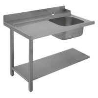 left entry table with sink on the right for rack conveyor...
