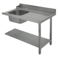 right entry table with sink on the left for rack conveyor...