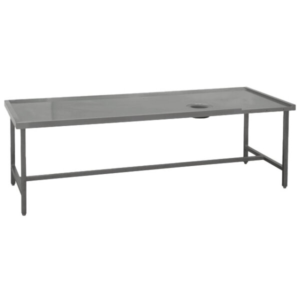 left sorting table with hole, for right exit machines, w=1800 mm