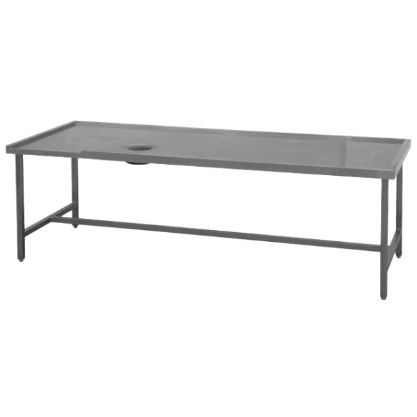 rechter Sortiertisch mit Loch, für Maschinenausgang links, B=2400 mm