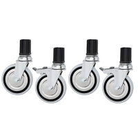 4 ruedas (2 con freno) para mesa de trabajo y fregadero
