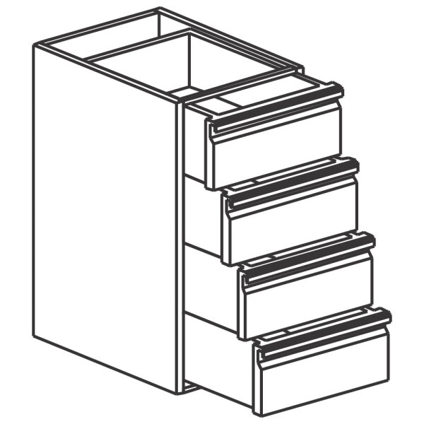 Schubladeneinheit mit 4 Laden, 400x540 mm