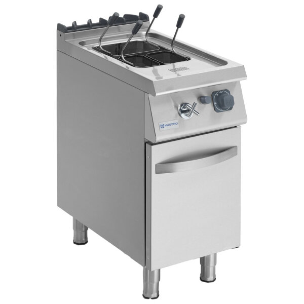 Gas pasta cooker on closed cabinet, 18 litres