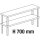 Overshelf, 2-tier overshelf, side open, 1300x300 mm,