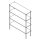 Estantería en acero inox con 4 estantes, 1600x500x1800 mm