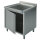 plonge sur armoire, 1 bac, avec porte battante, 600x700 mm
