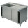 sink unit on cupboard, 1 sink, right draining board, with sliding doors, 1000x700 mm
