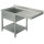lavello su gambe per incasso lavastoviglie con ripiano, 1 vasca a sinistra, 1400x700 mm