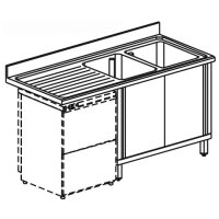 Spülschrank mit Schiebetüren für...