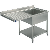 sink unit on legs with lower shelf for built-in...