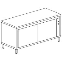 Mesa armario calentada con puertas correderas, sin peto,...