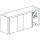 Wall cupboard with sliding doors and dish drainer, 1900x400 mm