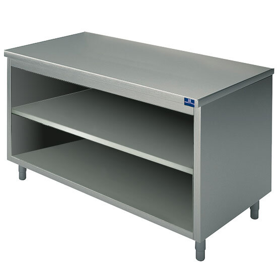 Table armoire neutre, ouverte, sans dosseret, 1600x700 mm