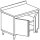 Table armoire neutre avec une porte battante et dosseret, 700x800 mm