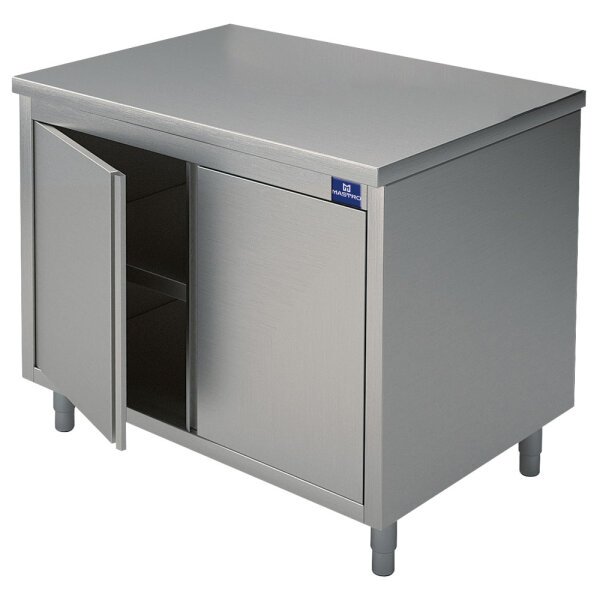 Tavolo armadiato neutro con 2 porte battenti, senza alzatina, 800x800 mm