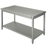 Mesa de trabajo con estante, sin peto, 1300x700 mm