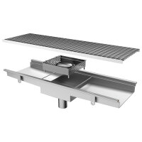 Floor gutter with grating, vertical discharge ø 63...