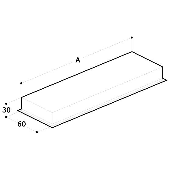 Double inlet collector 2500 mm for hoods of 3600 mm