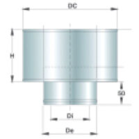 Stainless steel protection hat, double-walled, ø...