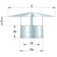 Stainless steel chinese hat, double-walled, ø 200...