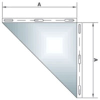 Stainless steel wall support, ø 350 mm