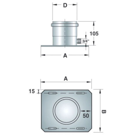 Stainless steel draining plate, single-walled, ø 250 mm