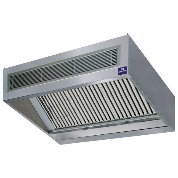 cappa a parete cubica a induzione con illuminazione a incasso, 4000x1300 mm