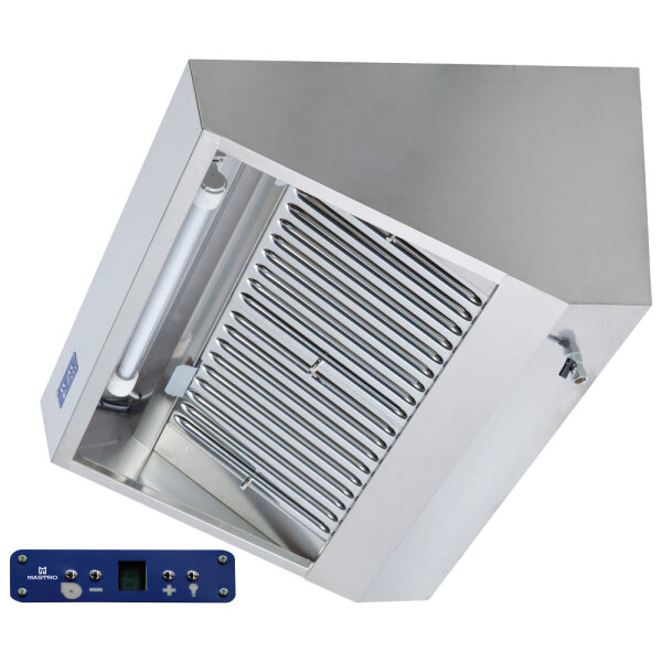 wall-mounted hood Snack version with motor, lighting and speed governor, 1400x1100 mm