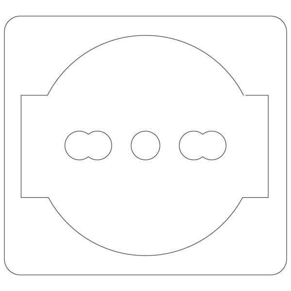Schuko socket with square lid IP44installed on the control panel