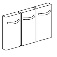 Kit 3 portes pour supports l=400 et 800 mm