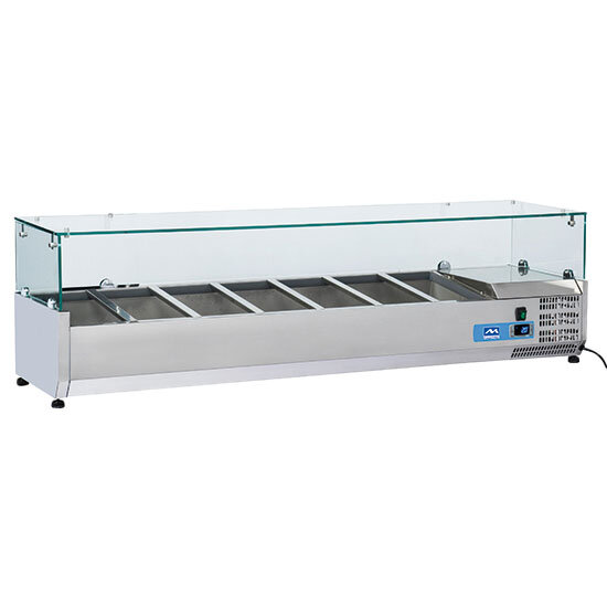 Pan cooler 5x GN 1/3 + 1x GN 1/2 h=150 mm, +2°/+8°C