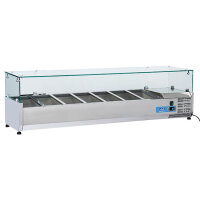 Kühlaufsatzvitrine  5x GN 1/3 + 1x GN 1/2 h=150 mm,...