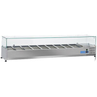 Kühlaufsatzvitrine 7x GN 1/3 + 1x GN 1/2 H=150 mm ,...