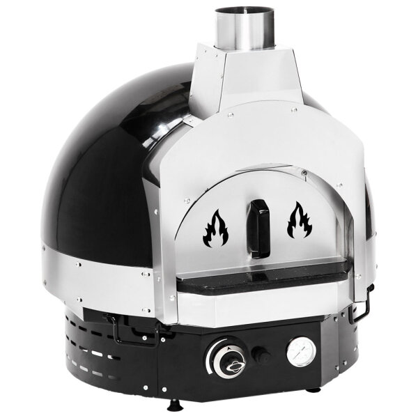 Gas pizza oven for 2 pizzas ø 300 mm, coloured black - LPG