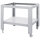 Base aperta in inox con ripiano e ruote per forno pizza CAB0126