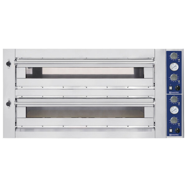 Forno pizza elettrico da 6+6 pizze ø 35 cm, controllo meccanico