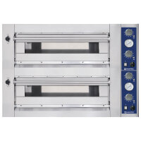 Elektro-Pizzaofen für 4+4 Pizzen ø 35 cm,...