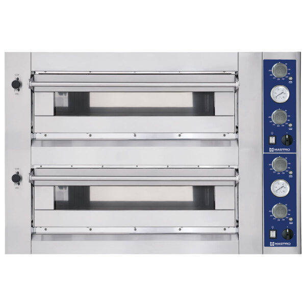 Forno pizza elettrico da 6+6 pizze ø 35 cm, controllo meccanico