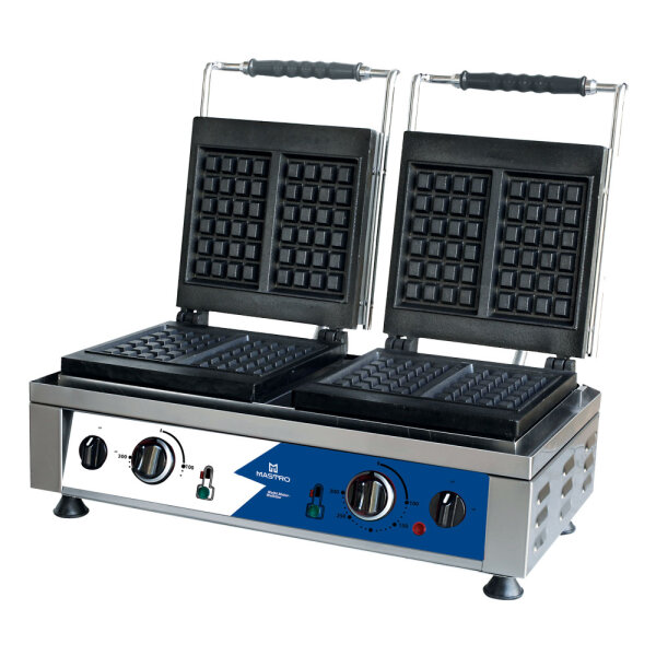 Waffeleisen mit 2 Platten Typ Bruxelles, feste Platten