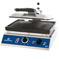 Kontaktgrill mit gerillten Gusseisen-Platten, untere...