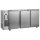 Undercounter refrigerator with 3 hinged doors, 587 litres, -2°/+8°C - stainless steel version