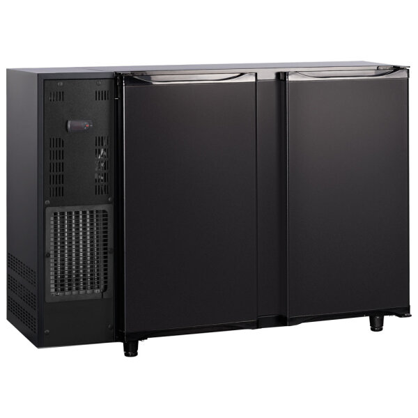 Vetrina refrigerata sottobanco con 2 porte battenti, 380 litri, -2°/+8°C - verniciata nera