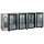 Undercounter refrigerator with 4 hinged glass doors, 794 litres, -2°/+8°C - stainless steel version