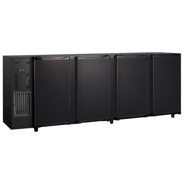 Vetrina refrigerata sottobanco con 4 porte battenti, 794 litri, -2°/+8°C - verniciata nera