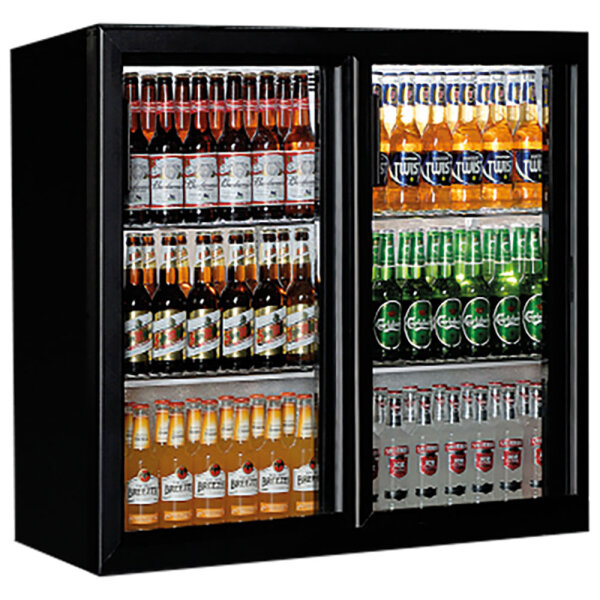 Vetrina refrigerata sottobanco con 2 porte battenti in vetro, 201 litri, -1°/+5°C
